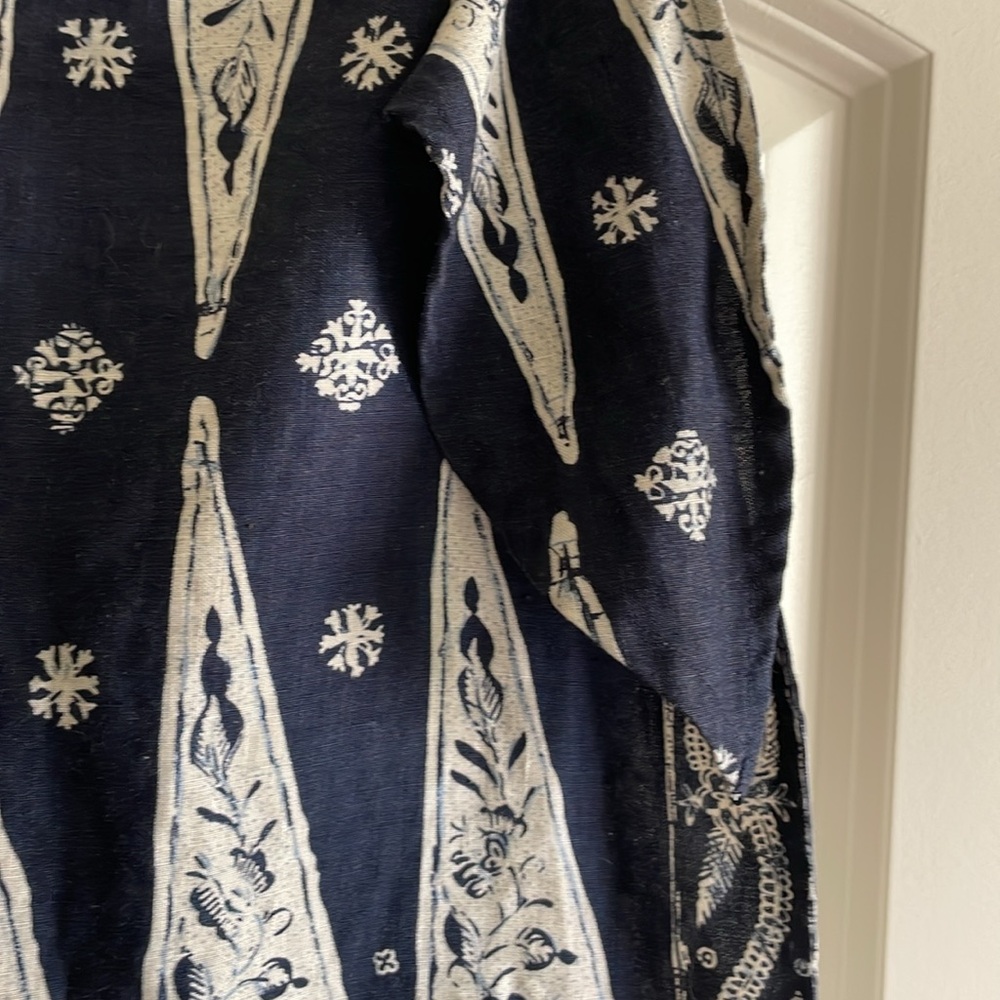 Rustic Print Linen Wrap Midi Skirt By Ralph Lauren - image 6